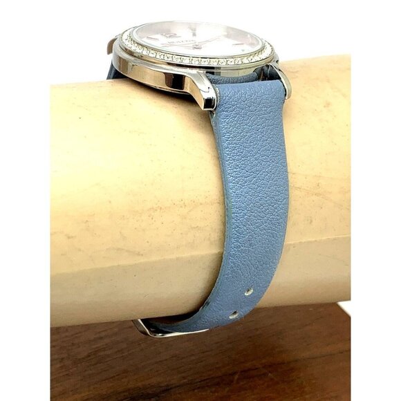 Bulova Women's Watch 96L254 Quartz Mother of Pearl Pink Dial Gemmed Leat… - Picture 11 of 13